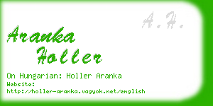 aranka holler business card